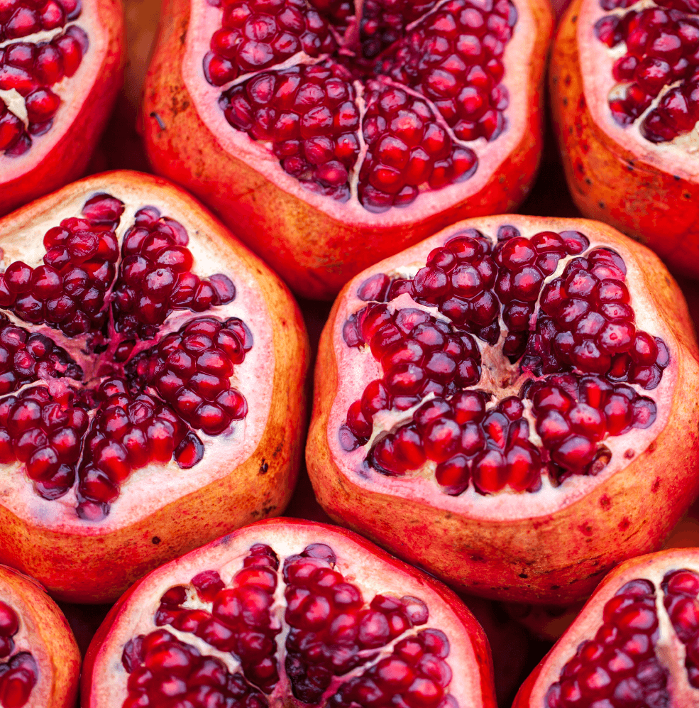 Close up of pomegranates.