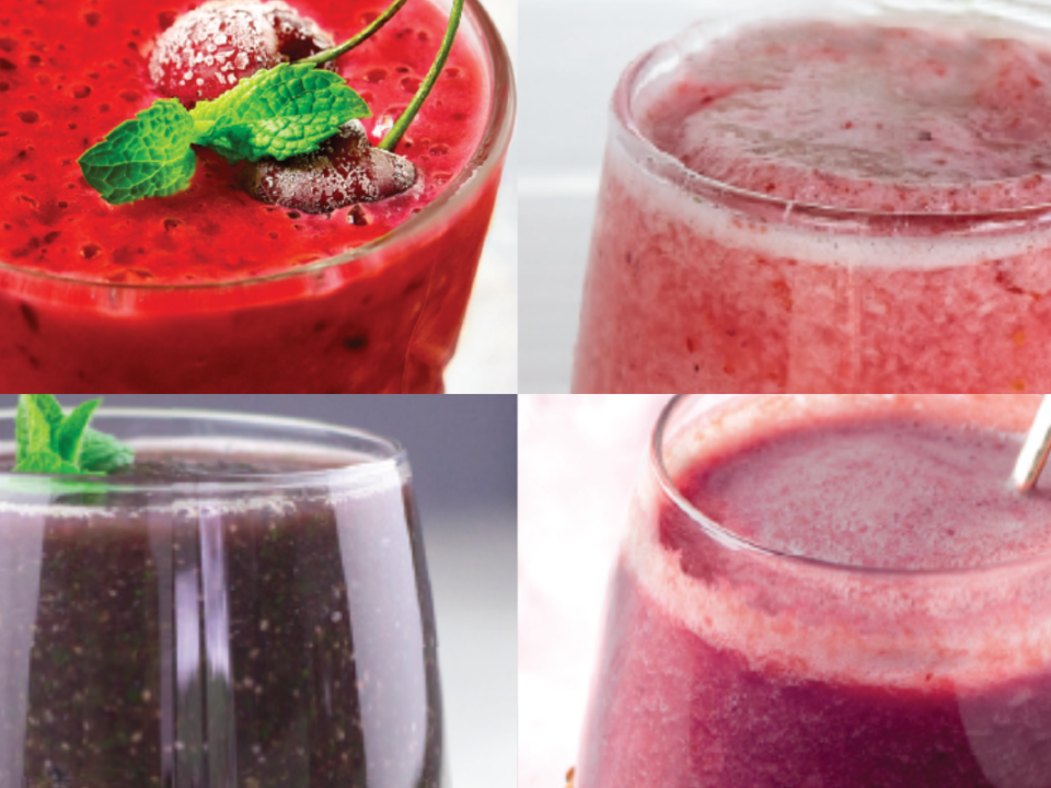 image collage of smoothies