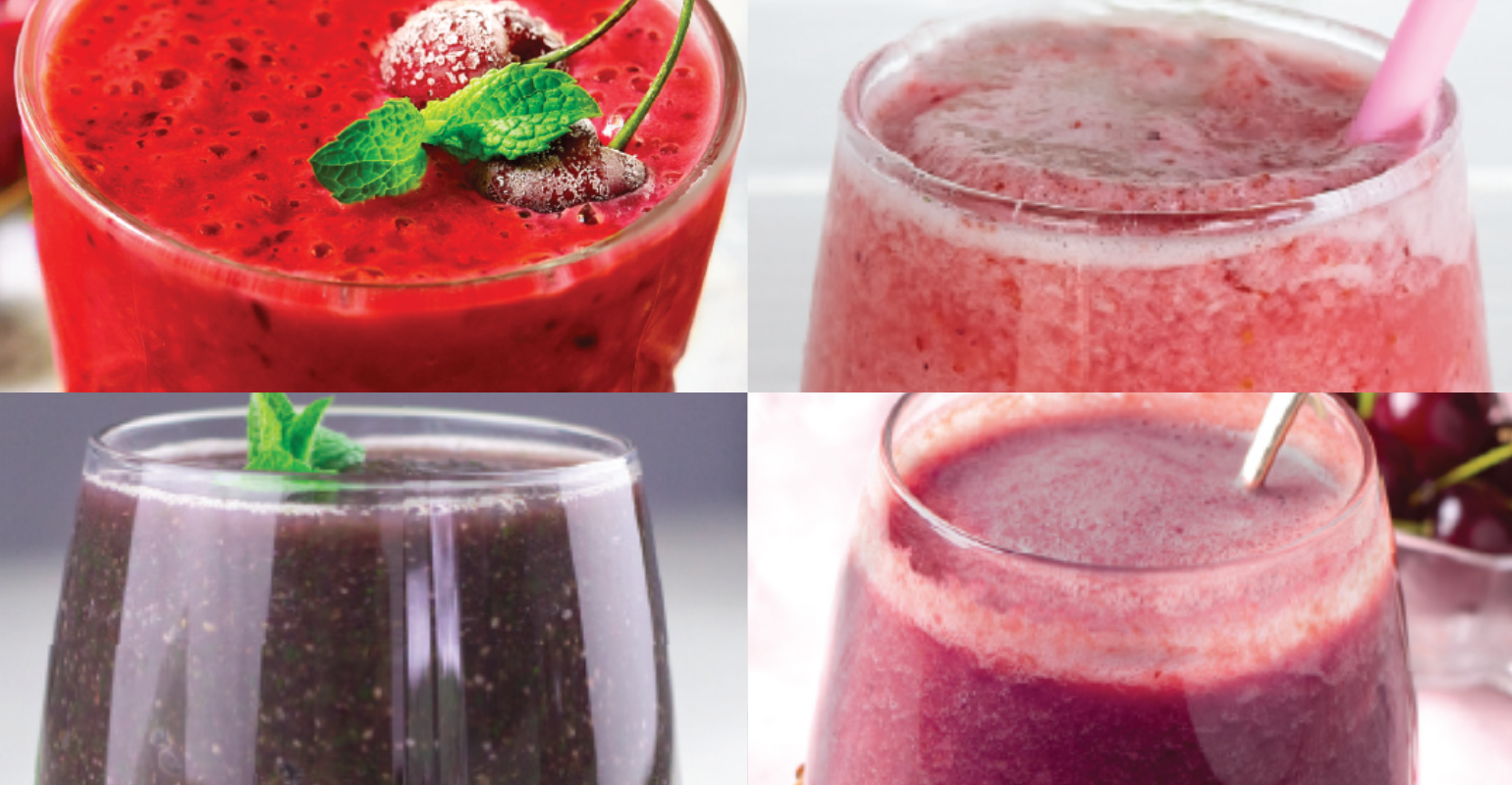 image collage of smoothies