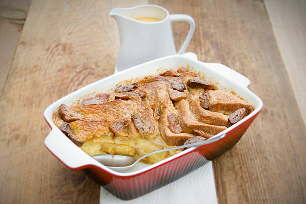 stock image of bread pudding
