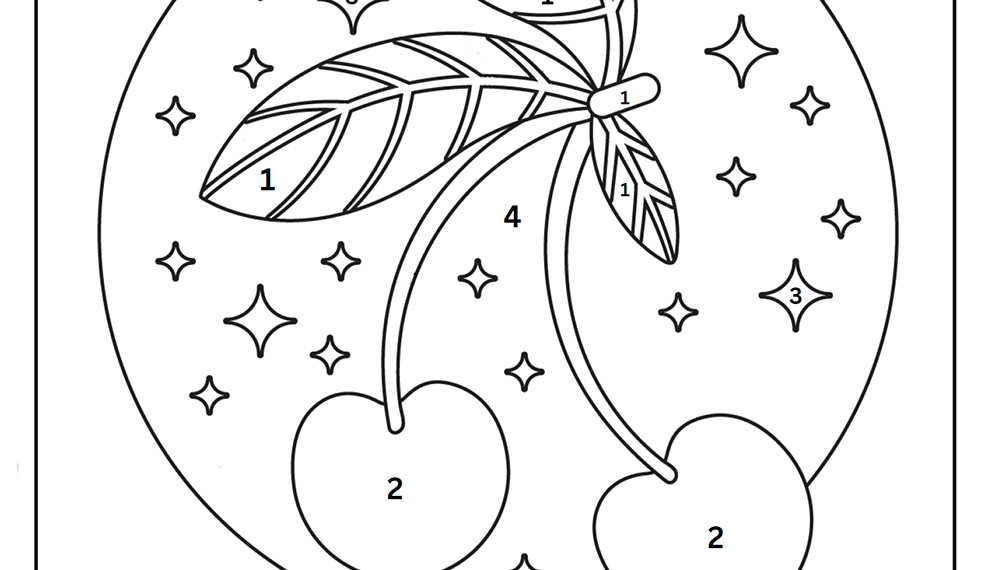 Cherry Central Coloring Page thumbnail