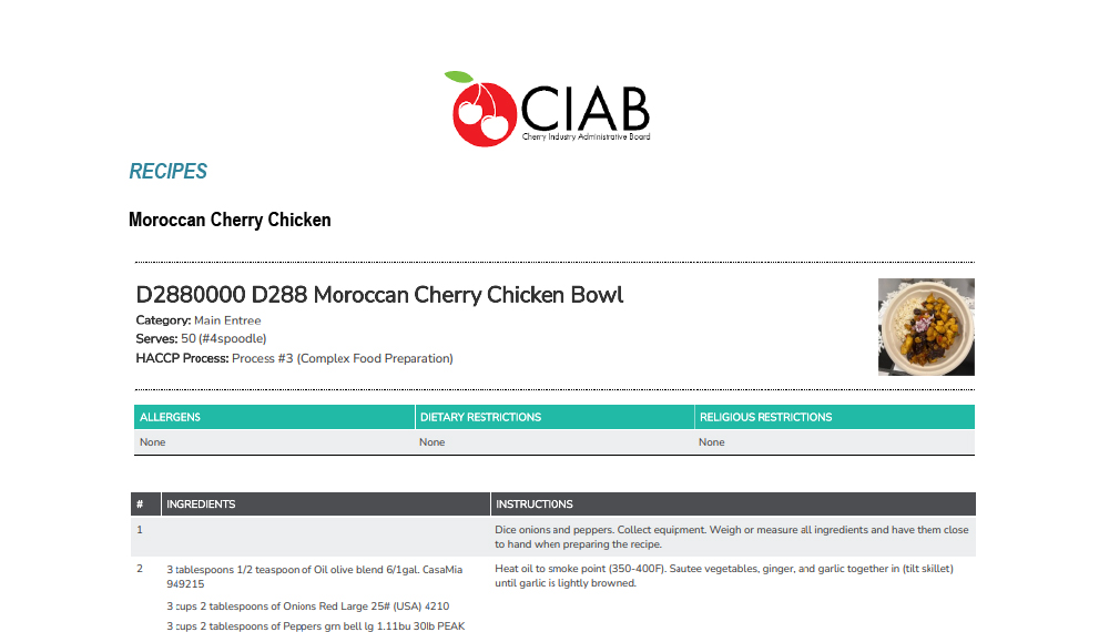 Moroccan Cherry Chicken Bowl