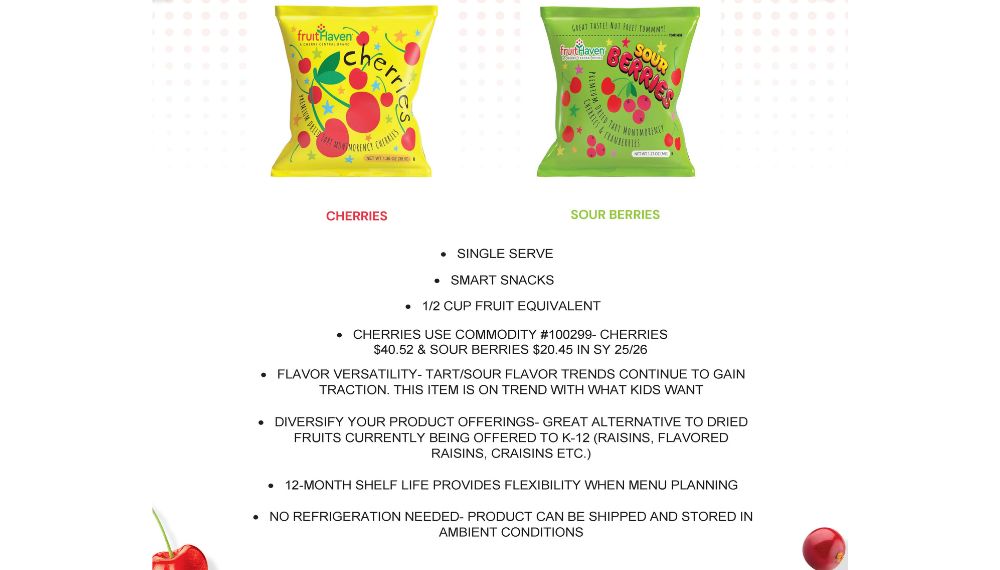 a snip of pdf explaining our products commodity facts